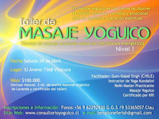 taller masaje yoguico