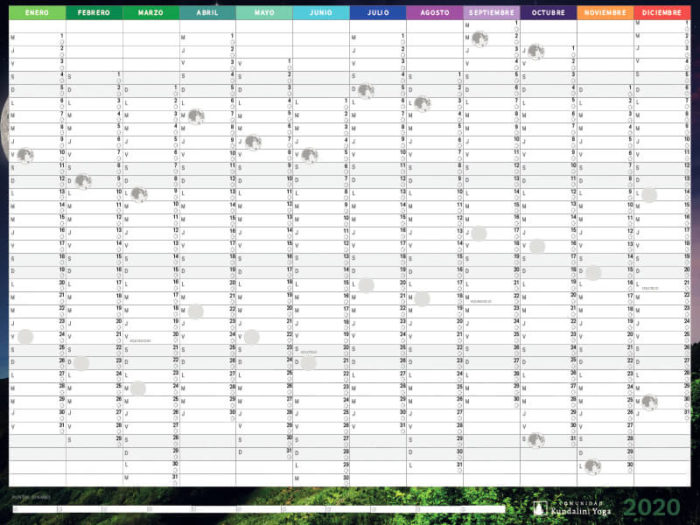 calendario puntos lunares 2020