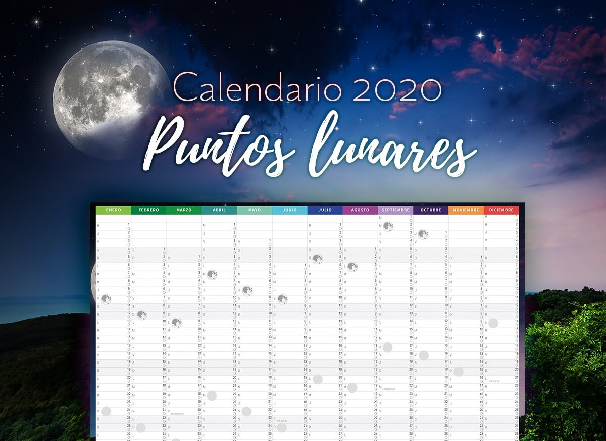 Muestra de Calendario Anual Puntos Lunares 2020